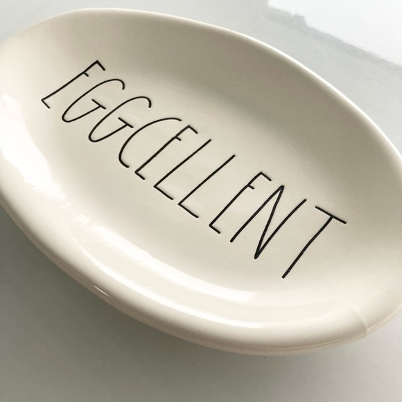 Rae Dunn Eggcellent Trinket Tray or Small Treat Plate - Easter - Picture 2 of 9